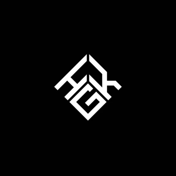Hgk Письмо Дизайн Логотипа Черном Фоне Концепция Логотипа Инициалами Hgk — стоковый вектор