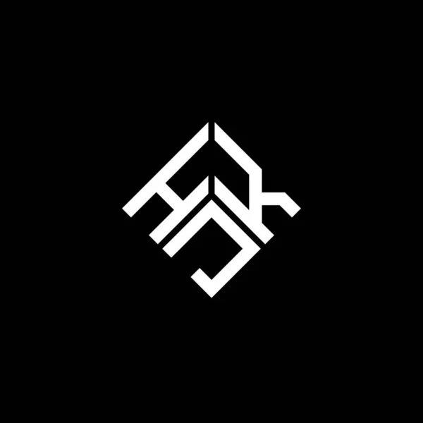 Design Logo Literei Hjk Fundal Negru Hjk Creativ Iniţiale Literă — Vector de stoc