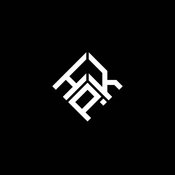 Design Logo Literei Hpk Fundal Negru Hpk Creativ Iniţiale Literă — Vector de stoc