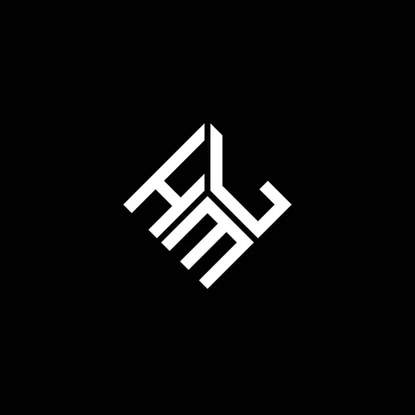Дизайн Логотипа Hml Чёрном Фоне Концепция Логотипа Инициалами Hml Дизайн — стоковый вектор