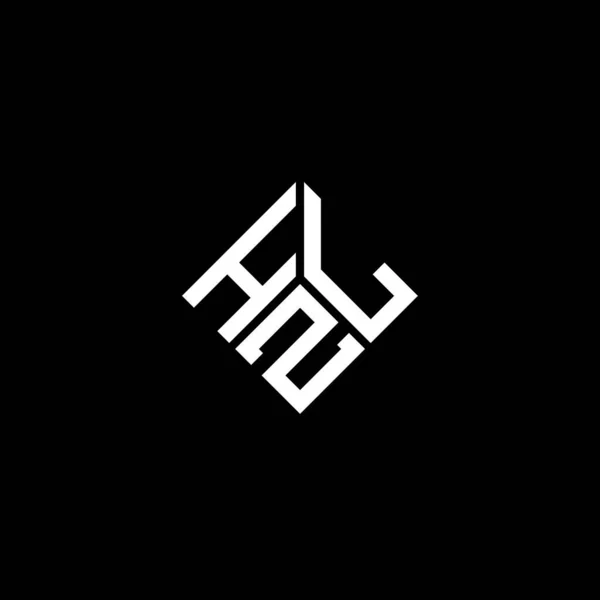 Hzl Letter Logo Design Black Background Hzl Creative Initials Letter — Image vectorielle