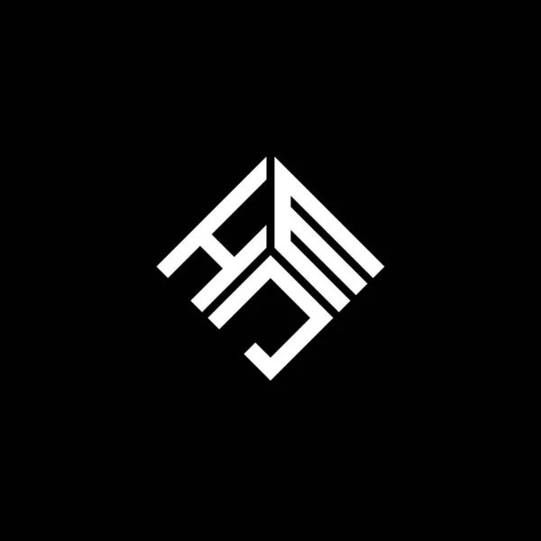 Hjm Letter Logo Design Black Background Hjm Creative Initials Letter — ストックベクタ