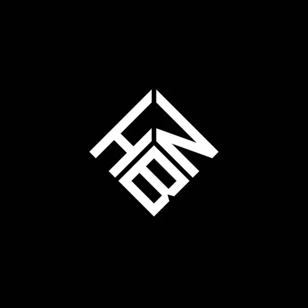 Hbn Lettre Logo Design Sur Fond Noir Hbn Initiales Créatives — Image vectorielle