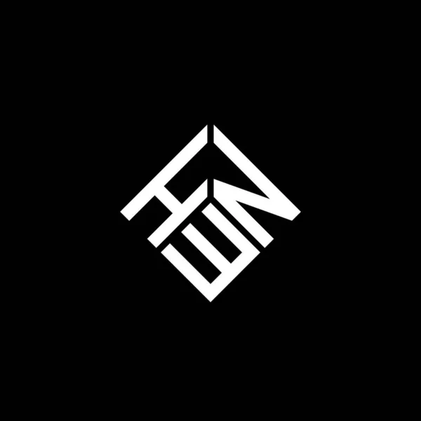 Hwn Letter Logo Design Black Background Hwn Creative Initials Letter — Stock Vector