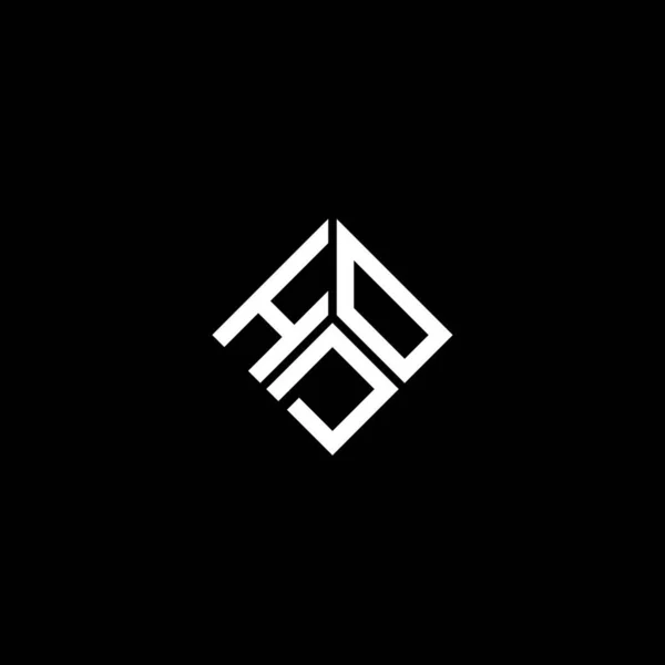 Hdo Letter Logo Design Black Background Hdo Creative Initials Letter — Stock vektor