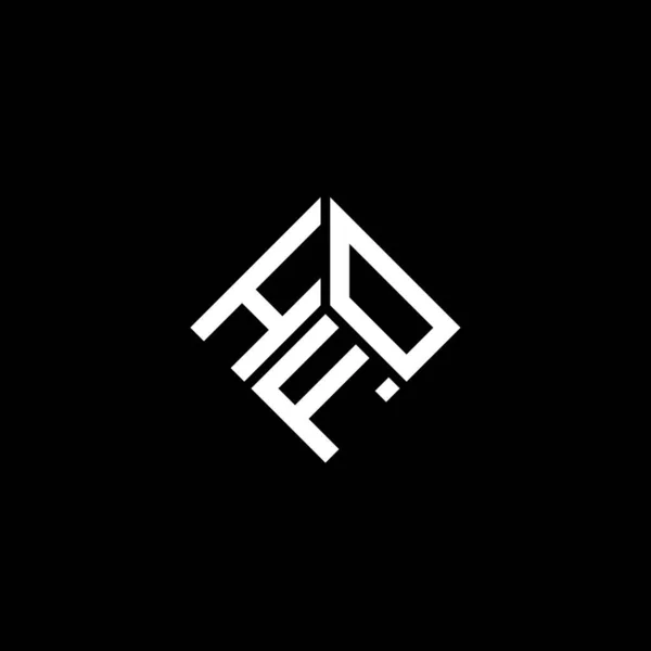 Hfo Letter Logo Design Black Background Hfo Creative Initials Letter — 스톡 벡터