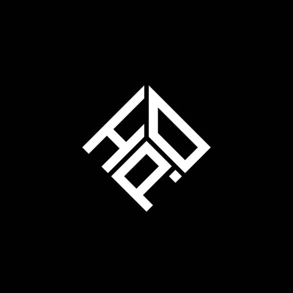 Hpo Lettre Logo Design Sur Fond Noir Hpo Initiales Créatives — Image vectorielle