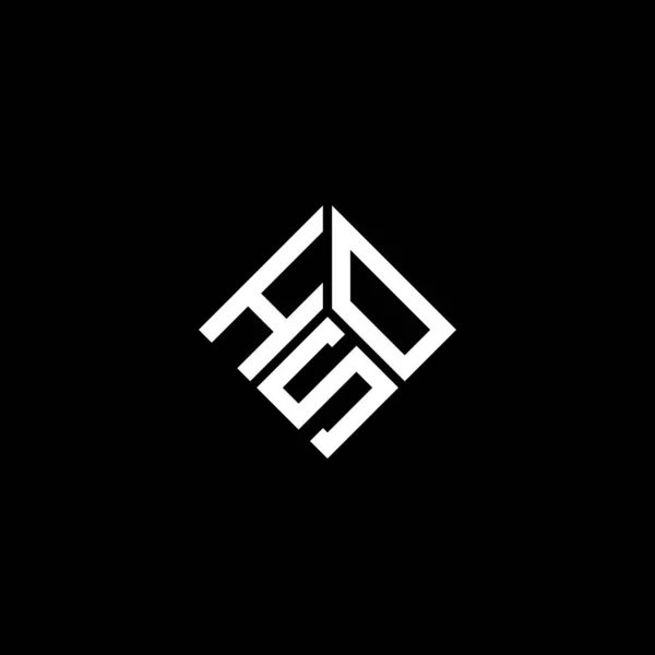 Hso Letter Logo Design Black Background Hso Creative Initials Letter — Stock Vector