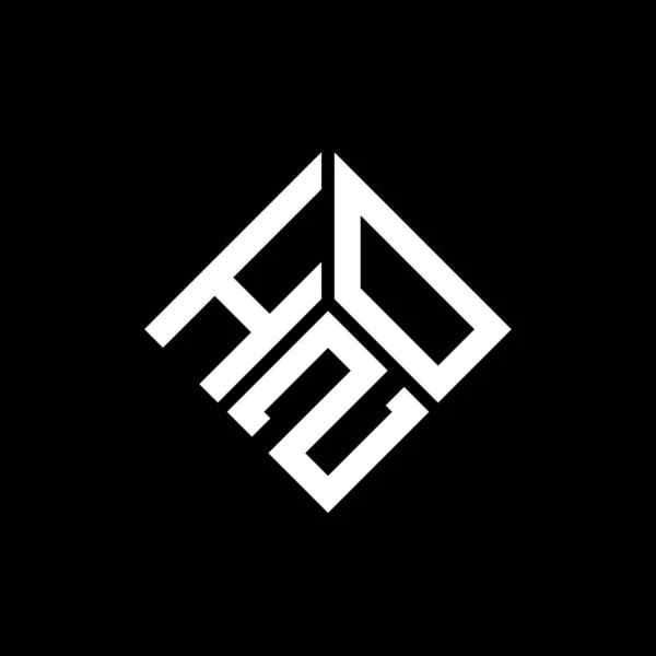 Hzo Logo Ontwerp Zwarte Achtergrond Hzo Creatieve Initialen Letter Logo — Stockvector