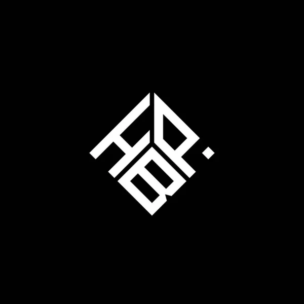 Diseño Del Logotipo Letra Hbp Sobre Fondo Negro Hbp Iniciales — Vector de stock
