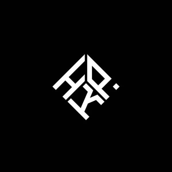 Hkp Дизайн Логотипу Літер Чорному Тлі Творчі Ініціали Hkp Мають — стоковий вектор