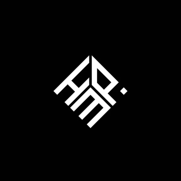 黒の背景にHmpの手紙のロゴデザイン Hmpクリエイティブイニシャルレターロゴコンセプト Hmpレターデザイン — ストックベクタ