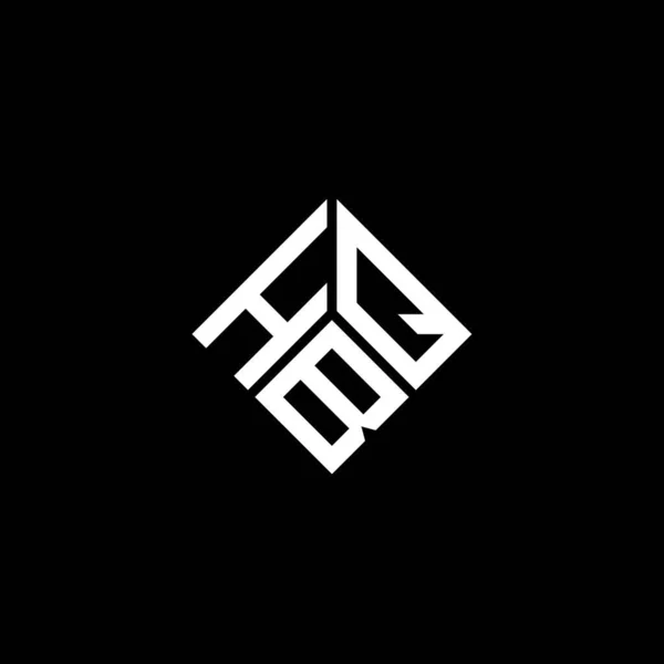 Diseño Del Logotipo Letra Hbq Sobre Fondo Negro Hbq Creativo — Vector de stock