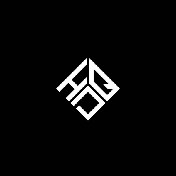 Projekt Logo Litery Hdq Czarnym Tle Pomysł Logo Kreatywnych Inicjałów — Wektor stockowy