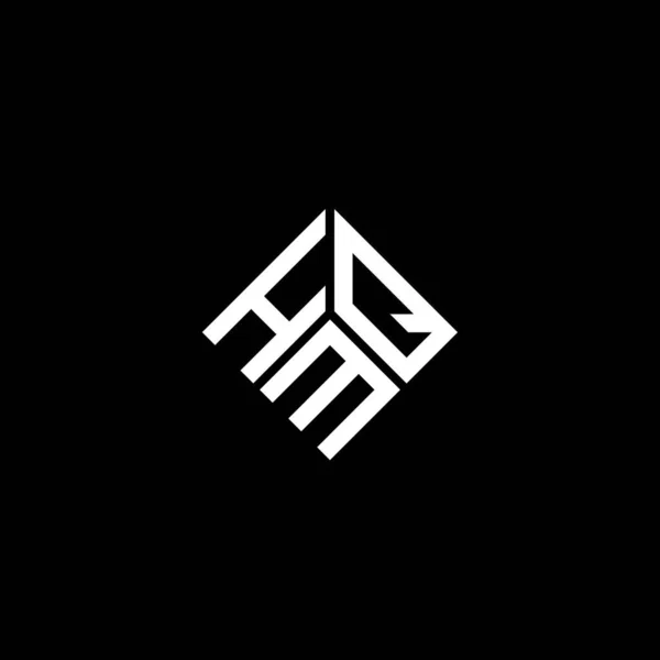 Σχεδιασμός Λογότυπου Γραμμάτων Hmq Μαύρο Φόντο Δημιουργικά Αρχικά Hmq Έννοια — Διανυσματικό Αρχείο