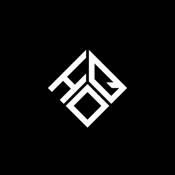Hoq Letter Logo Design Black Background Hoq Creative Initials Letter — Stock vektor
