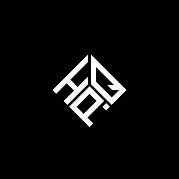 Σχεδιασμός Λογότυπου Γραμμάτων Hpq Μαύρο Φόντο Δημιουργικά Αρχικά Hpq Έννοια — Διανυσματικό Αρχείο