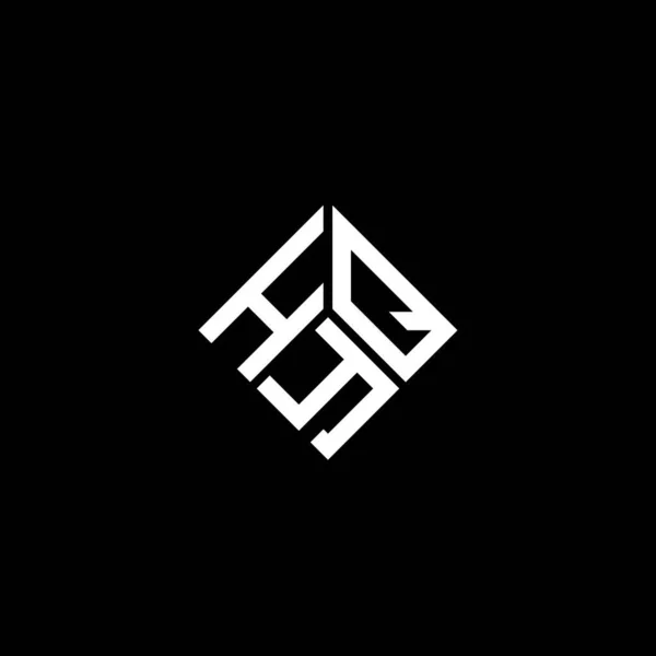 Design Logotipo Carta Hyq Fundo Preto Hyq Iniciais Criativas Conceito — Vetor de Stock