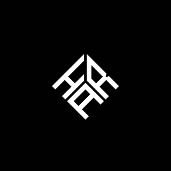 Har Design Logotipo Carta Fundo Preto Har Iniciais Criativas Conceito —  Vetores de Stock