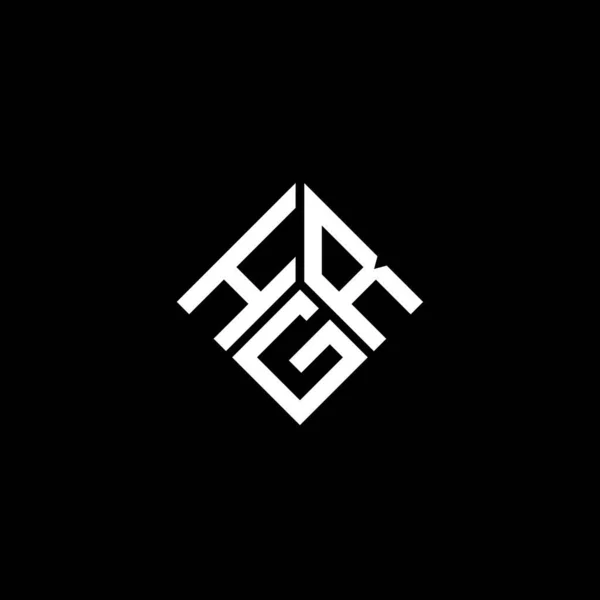 Hgr Letter Logo Design Black Background Hgr Creative Initials Letter — Archivo Imágenes Vectoriales