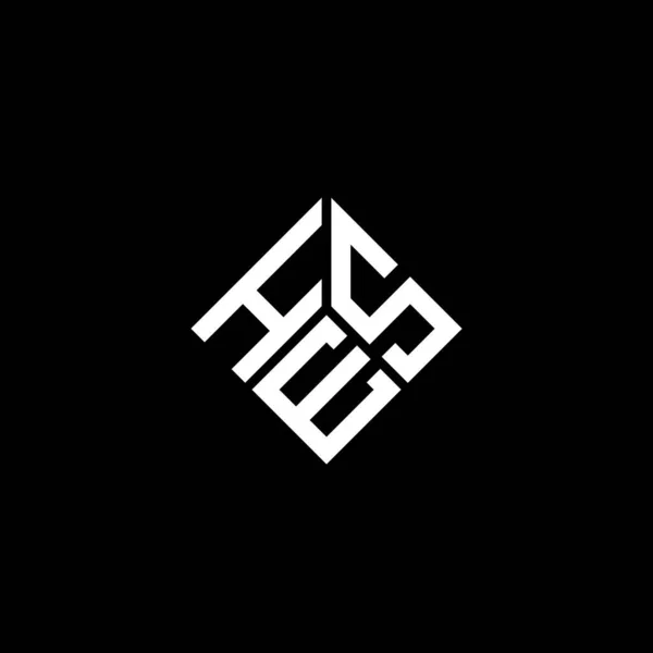 Hes Letter Logo Design Black Background Hes Creative Initials Letter — Διανυσματικό Αρχείο