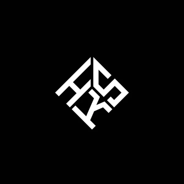 Hks Letter Logo Design Black Background Hks Creative Initials Letter — Vector de stoc