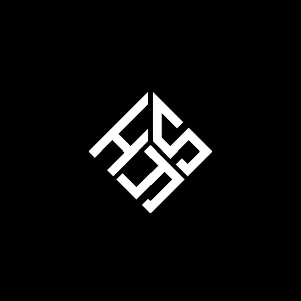 Hys Design Logotipo Carta Fundo Preto Hys Iniciais Criativas Conceito —  Vetores de Stock