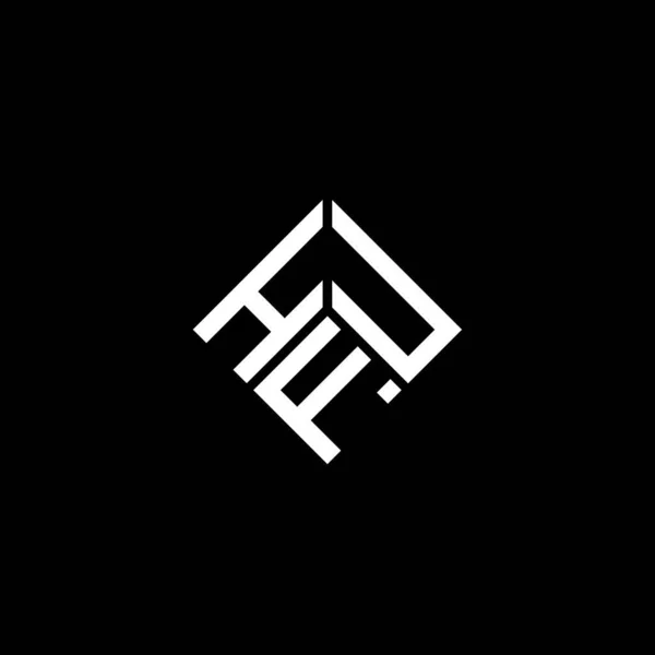 Hfu Letter Logo Design Black Background Hfu Creative Initials Letter — 스톡 벡터