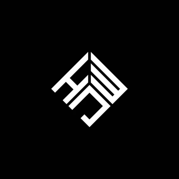 Design Logotipo Letra Hjw Fundo Preto Hjw Iniciais Criativas Conceito — Vetor de Stock
