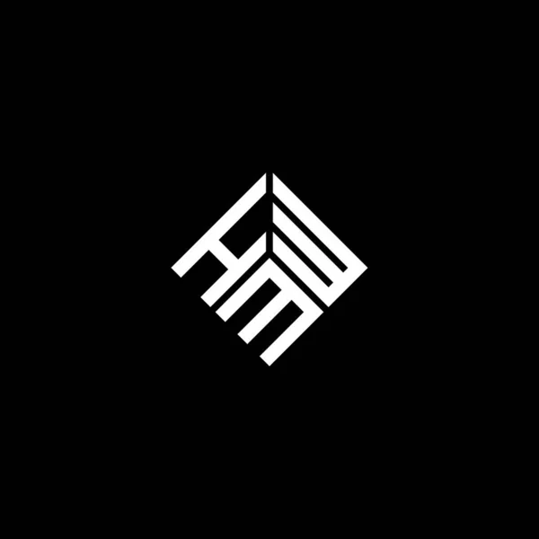 Projekt Logo Litery Hmw Czarnym Tle Pomysł Logo Kreatywnych Inicjałów — Wektor stockowy
