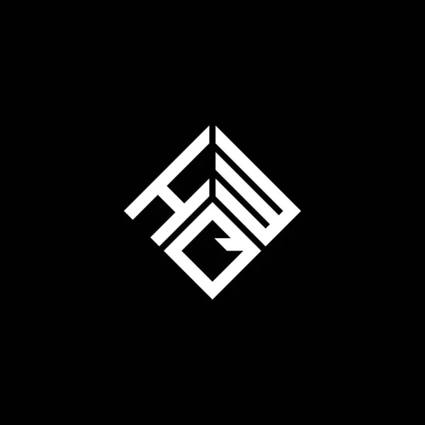 Projekt Logo Litery Hqw Czarnym Tle Hqw Twórcze Inicjały Koncepcja — Wektor stockowy