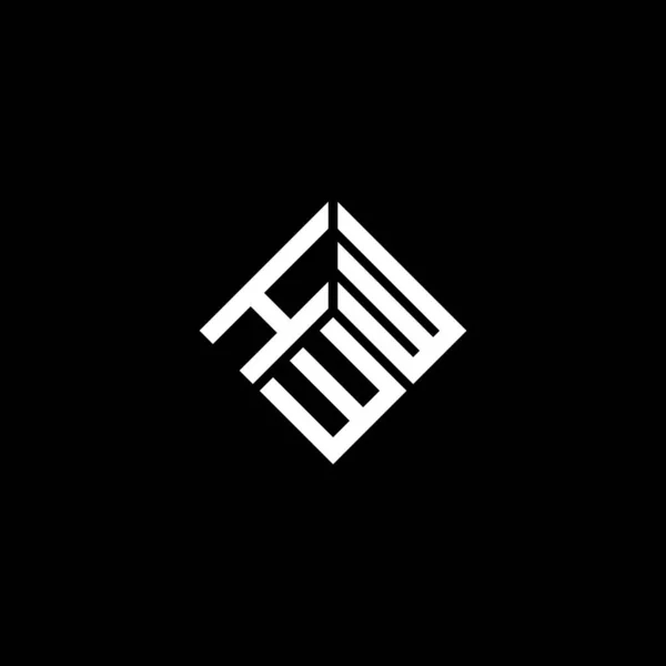 Hww Letter Logo Design Black Background Hww Creative Initials Letter — 图库矢量图片