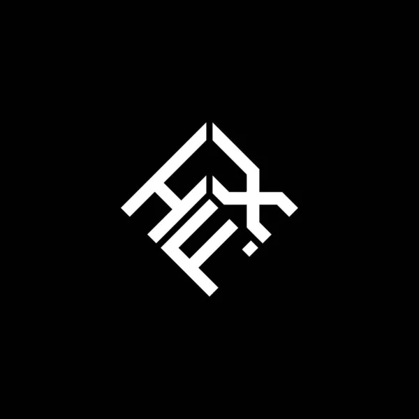 Hfx Letter Logo Design Black Background Hfx Creative Initials Letter — ストックベクタ