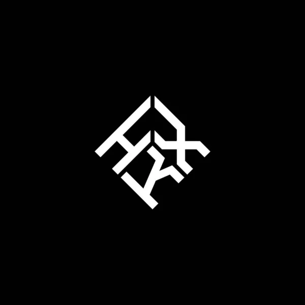 Hkx Letter Logo Design Black Background Hkx Creative Initials Letter — Stok Vektör