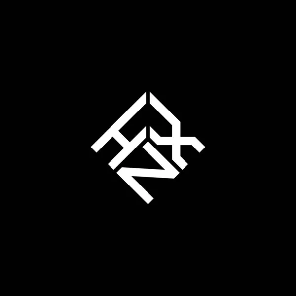 Logo Desain Huruf Hnx Pada Latar Belakang Hitam Inisial Kreatif - Stok Vektor