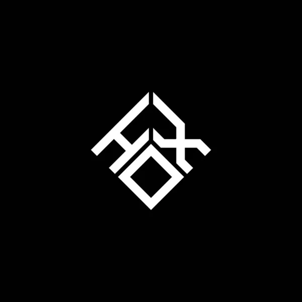 Hox Letter Logo Design Black Background Hox Creative Initials Letter — Vector de stoc