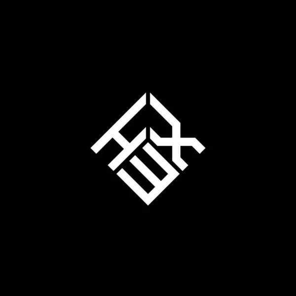 Hwx Letter Logo Design Black Background Hwx Creative Initials Letter — ストックベクタ