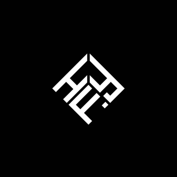 Hfy Letter Logo Design Black Background Hfy Creative Initials Letter — Vetor de Stock