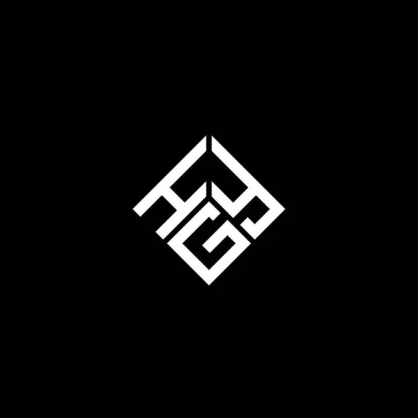 Hgy Lettre Logo Design Sur Fond Noir Hgy Initiales Créatives — Image vectorielle