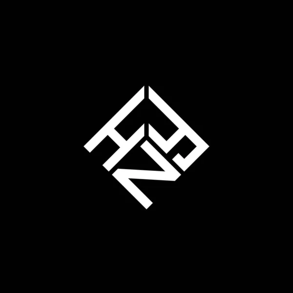 Hny Letter Logo Design Black Background Hny Creative Initials Letter — Stockvektor