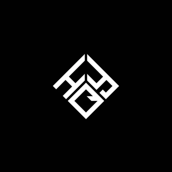 Σχεδιασμός Λογότυπου Γραμμάτων Hqy Μαύρο Φόντο Hqy Δημιουργικό Πρωτότυπο Γράμμα — Διανυσματικό Αρχείο
