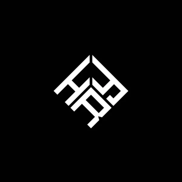 Hry Letter Logo Design Black Background Hry Creative Initials Letter — 图库矢量图片