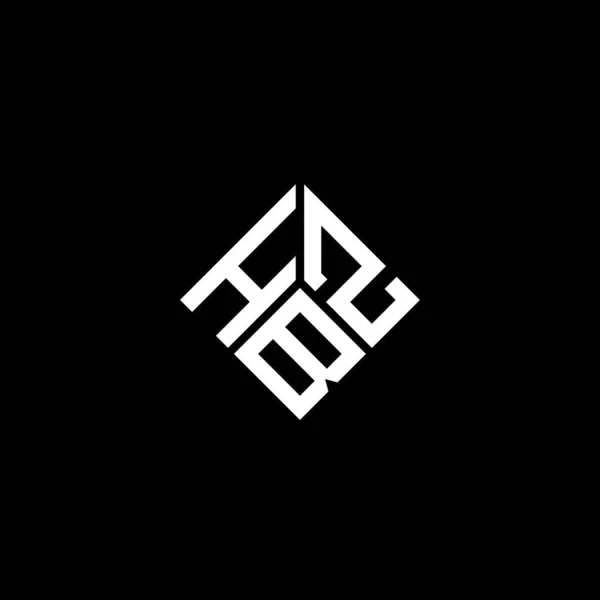 Hbz Bokstav Logotyp Design Svart Bakgrund Hbz Kreativa Initialer Brev — Stock vektor