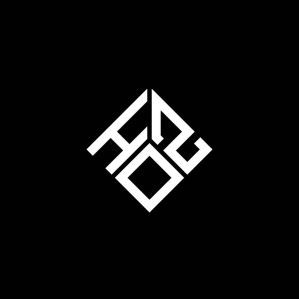 Hoz Letter Logo Design Black Background Hoz Creative Initials Letter — Stock Vector