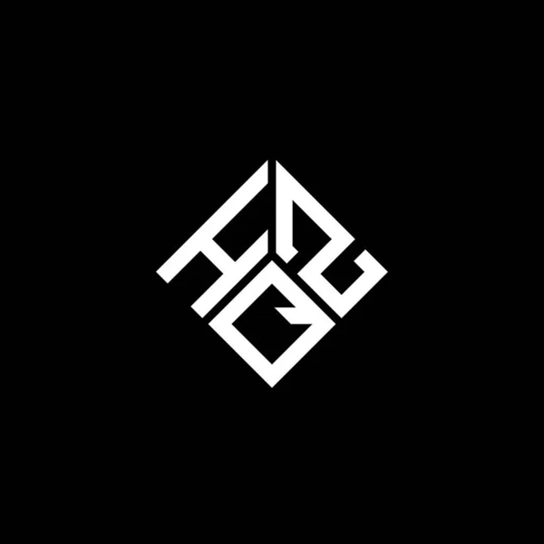 Hqz Letter Logo Design Black Background Hqz Creative Initials Letter — Stock Vector