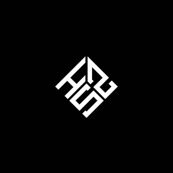 Hsz Lettre Logo Design Sur Fond Noir Hsz Initiales Créatives — Image vectorielle