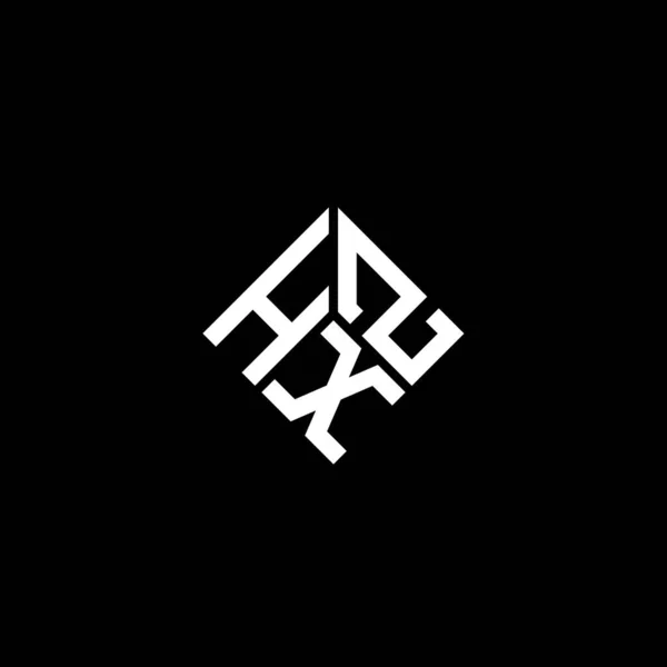 Logo Desain Huruf Hxz Pada Latar Belakang Hitam Hxz Kreatif - Stok Vektor