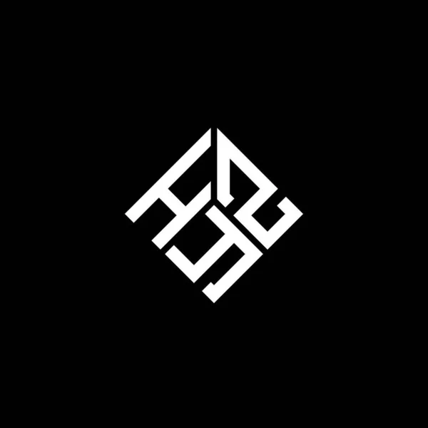 Hyz Letter Logo Design Black Background Hyz Creative Initials Letter — Stok Vektör