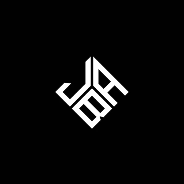 Jba Letter Logo Design Black Background Jba Creative Initials Letter — ストックベクタ