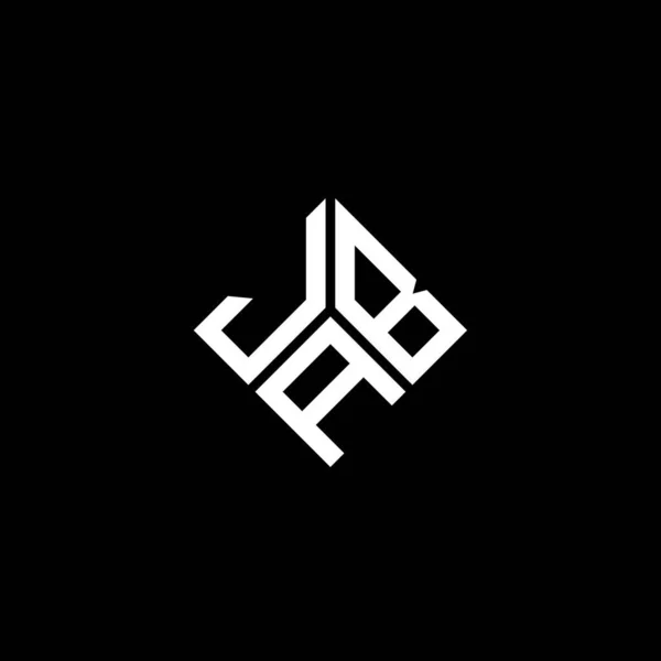 Jab Letter Logo Design Black Background Jab Creative Initials Letter — Image vectorielle